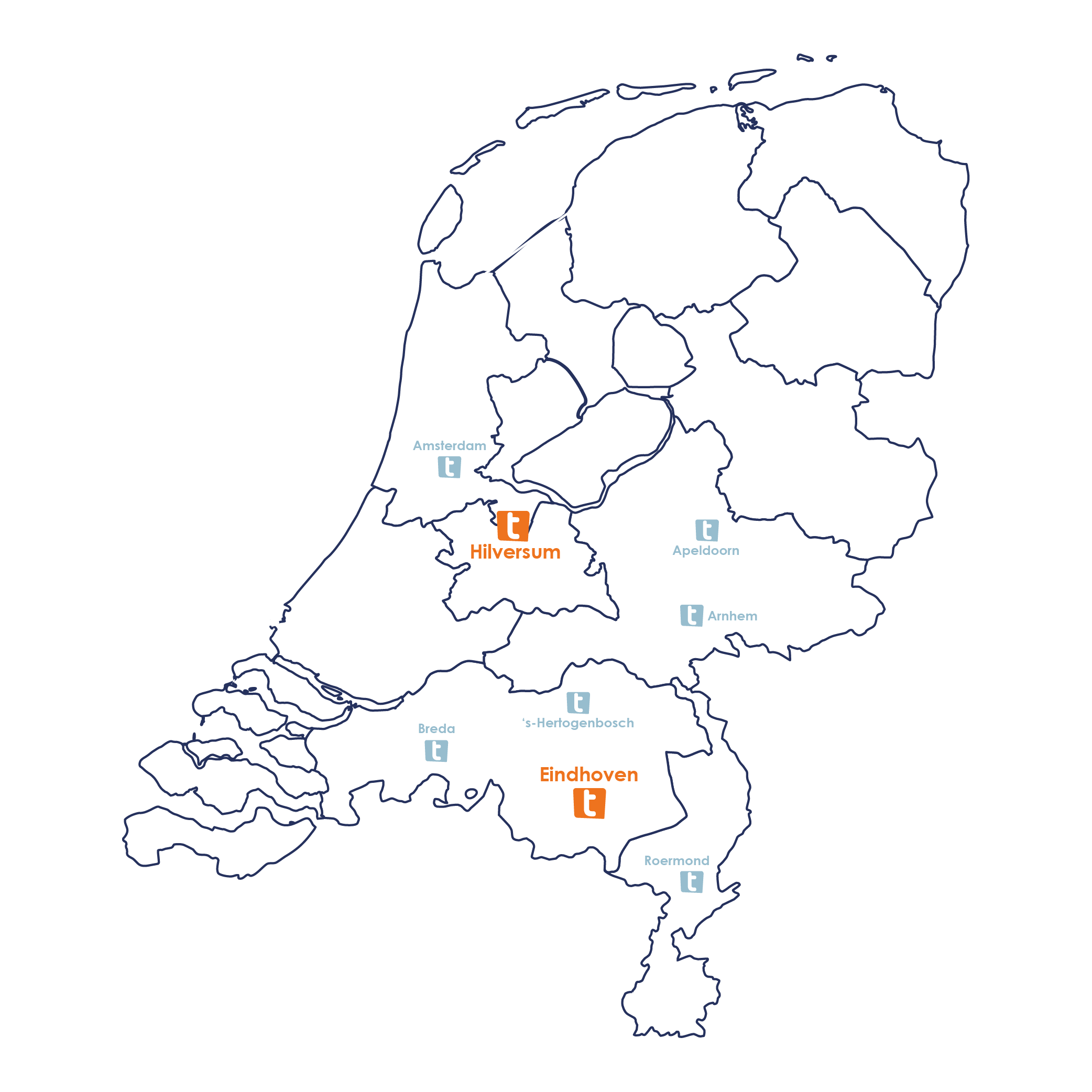 landkaart NL TIM locaties-wit